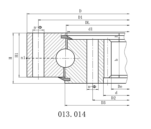 （01系列）單排四點接觸球式回轉(zhuǎn)支承——內(nèi)齒式